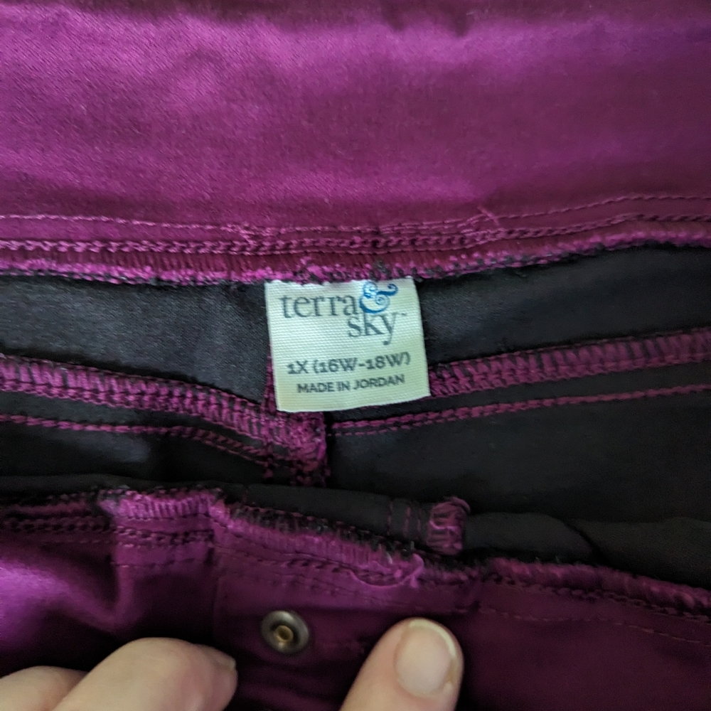Terra and Sky Deep Fushia Jeggings - Picture 3 of 4